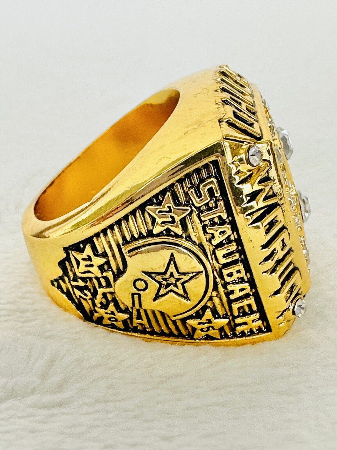 1977 Dallas Cowboys Championship Ring W Box, Roger Staubach, US SHIP - EB Sports Champion's Cache