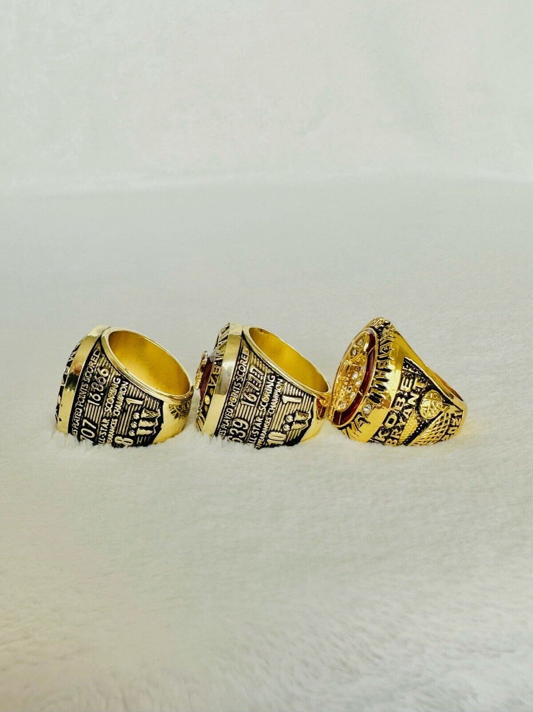 3 Pcs Los Angeles Lakers Kobe Bryant Ring Collection Set, SHIP - EB Sports Champion's Cache