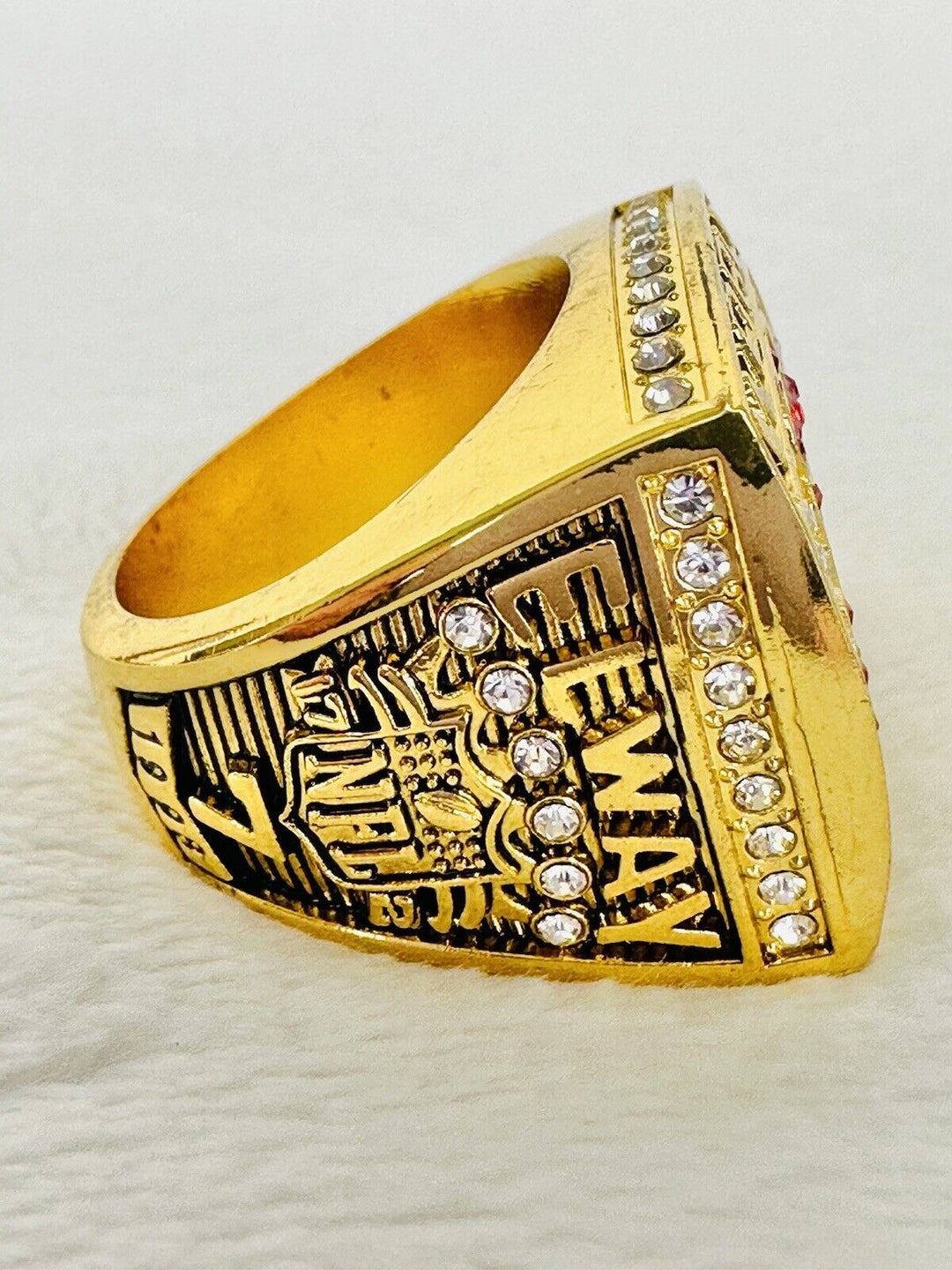 1998 Denver Broncos Championship Ring W Box, Elway, US SHIP - EB Sports Champion's Cache