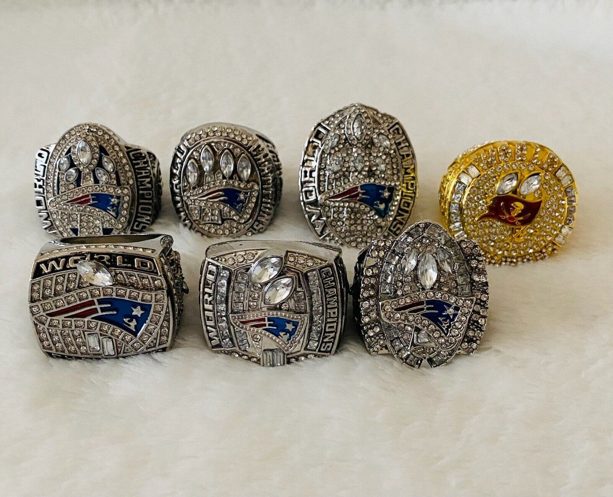 7 Tom Brady Ultimate Super Bowl Ring Collection Patriots & Bucs, US SHIP