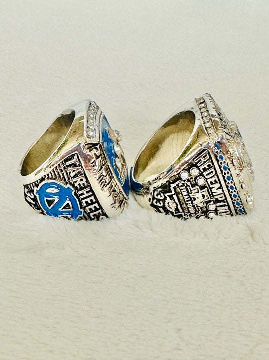 2 PCS North Carolina Tarheels SP Brass Championship Ring W Box, US Ship 2009/17 - EB Sports Champion's Cache