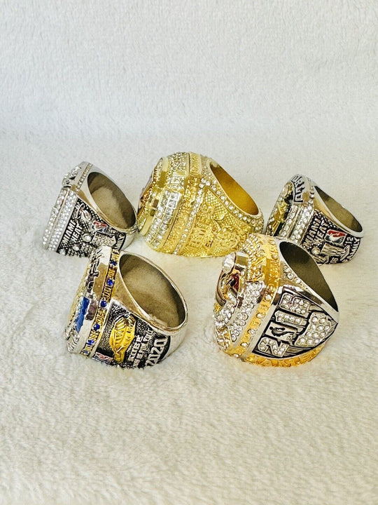5 PCS Lebron James Ultimate Championship Ring Set,  SHIP - EB Sports Champion's Cache