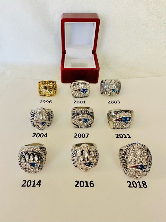 New England Patriots Championship Ring W Box Brady, US SHIP, PICK YOUR RING! - EB Sports Champion's Cache