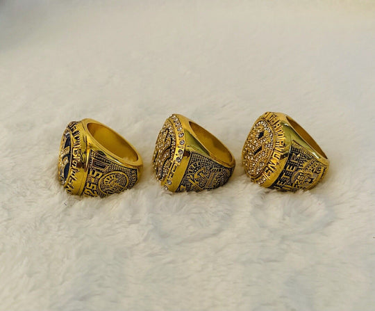 3 PCS NEW YORK Yankees World Series Champions Ring Set, US SHIP 1998/99/00 - EB Sports Champion's Cache