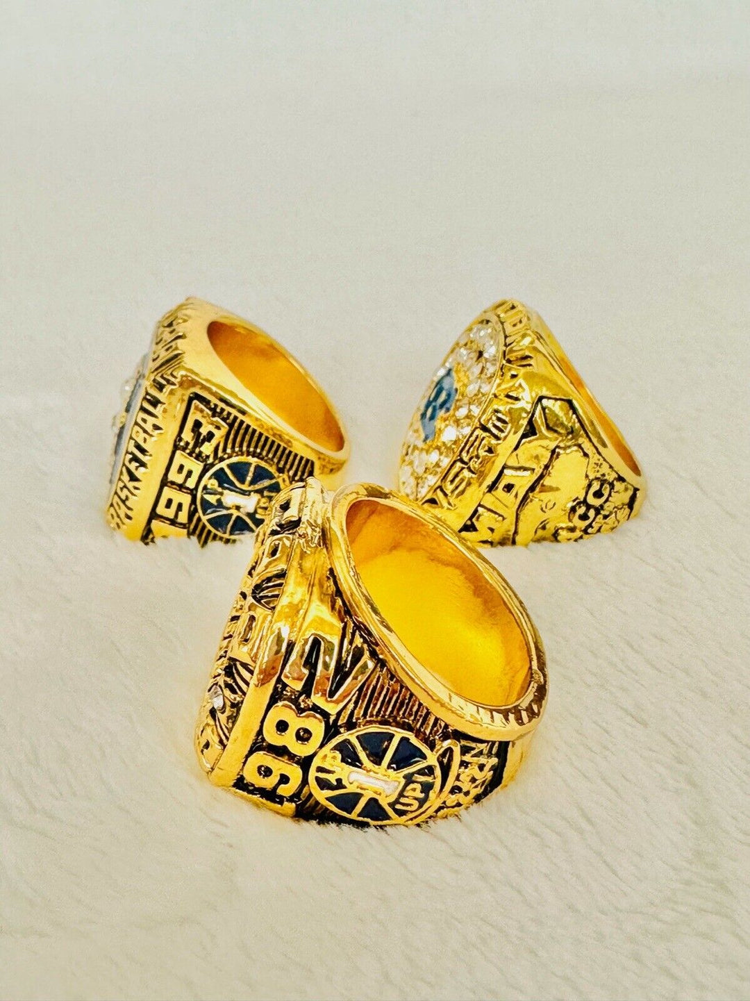 3 PCS North Carolina Tarheels NCAA Brass Championship Ring, US Ship 1982/93/2005 - EB Sports Champion's Cache