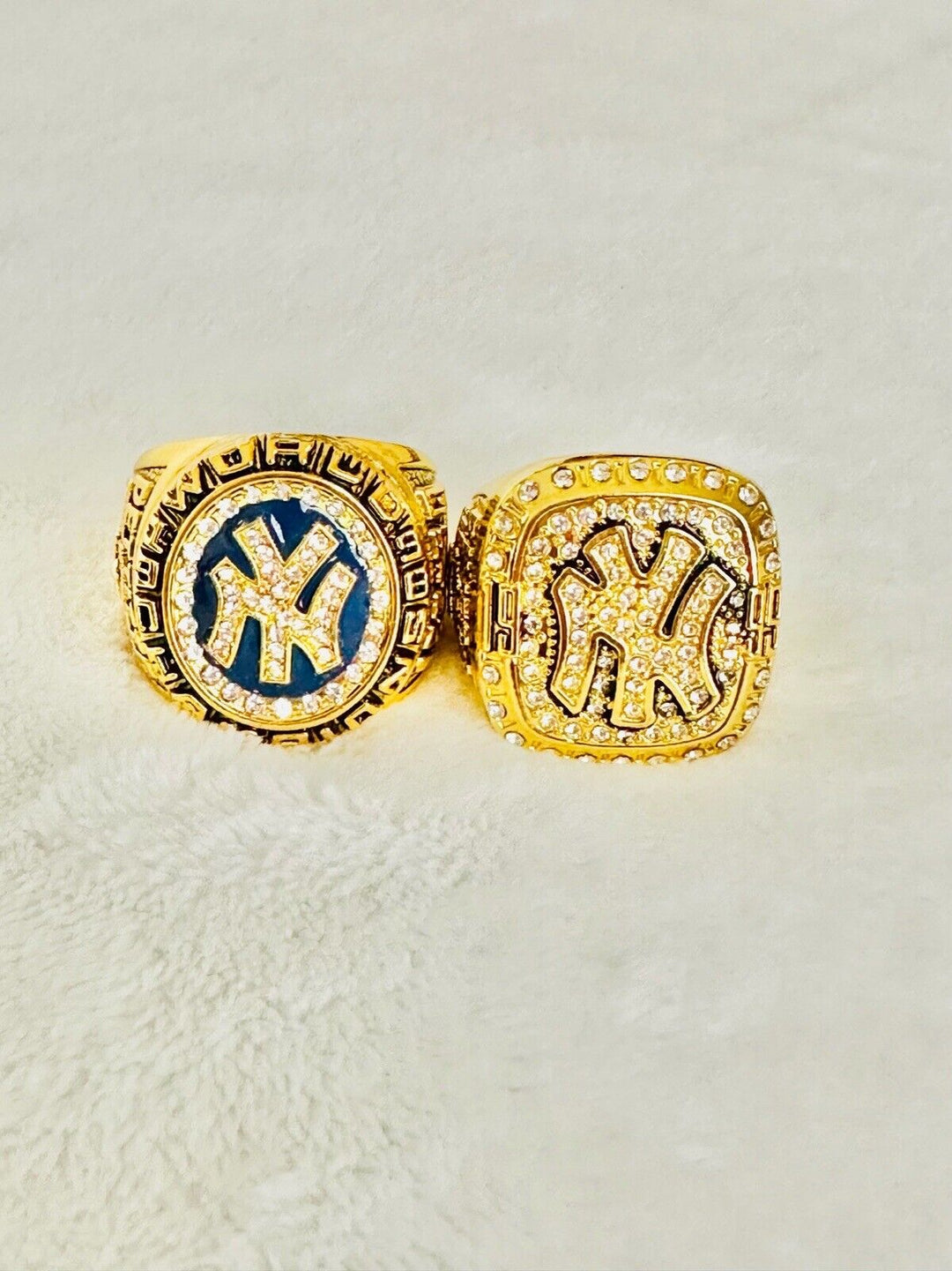 2 PCS NEW YORK Yankees World Series Champions Ring Set W Box, US SHIP 1998/1999 - EB Sports Champion's Cache