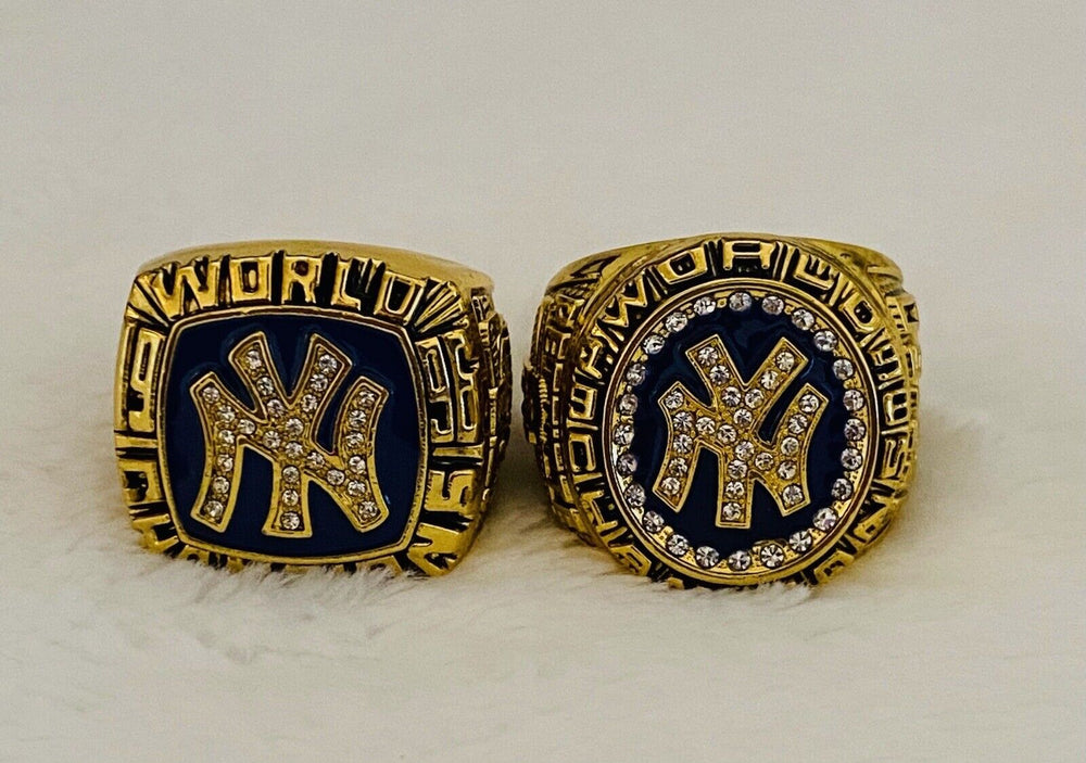 2 PCS NEW YORK Yankees World Series Champions Ring Set W Box,  SHIP 1996/98 - EB Sports Champion's Cache