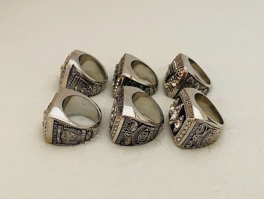 6 PCS Oakland Raiders Championship Ring Complete Set, US SHIP - EB Sports Champion's Cache