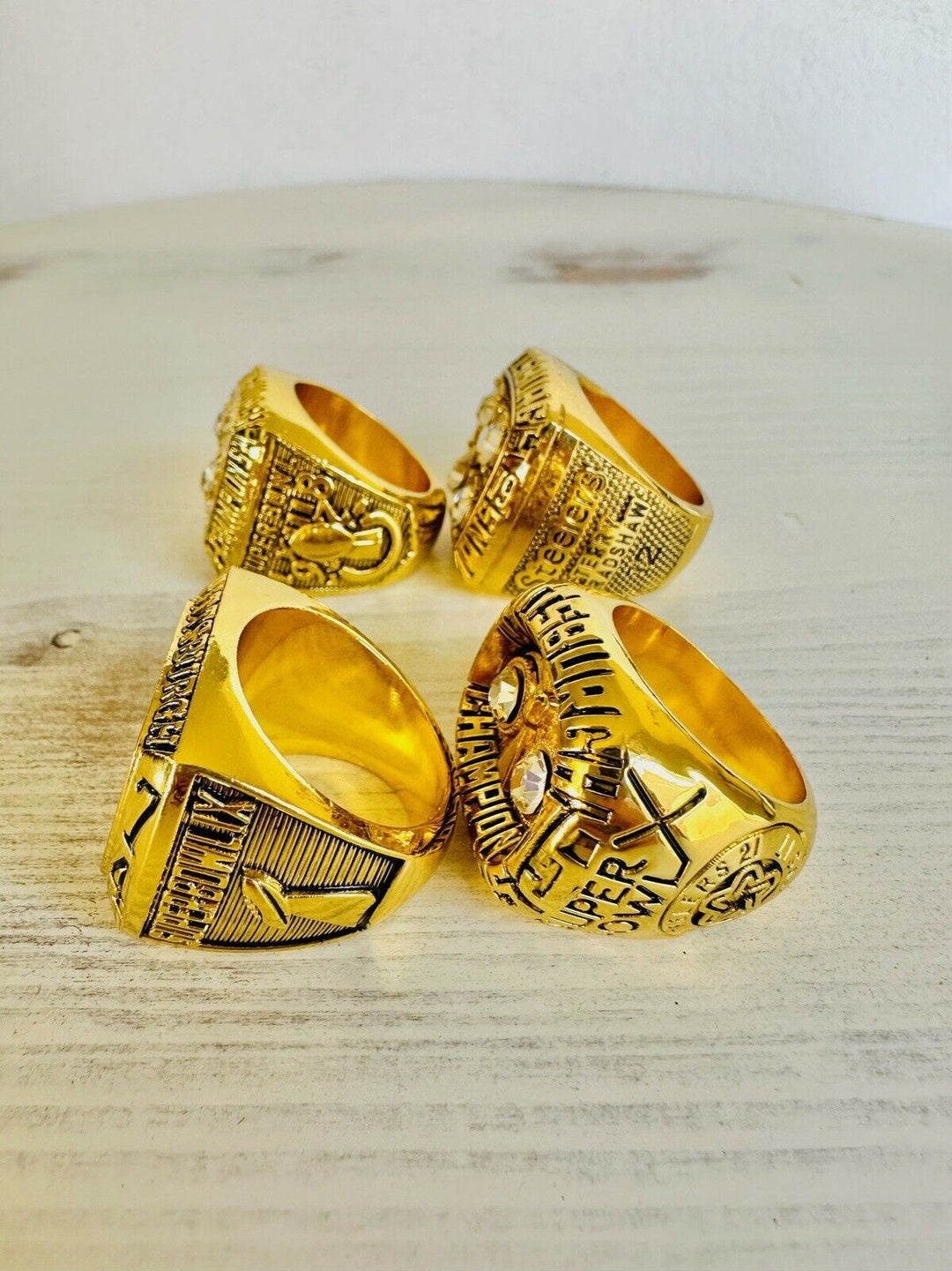 4 PCS Pittsburgh Steelers Ring Championship SET, USA SHIP 74/75/78/79 - EB Sports Champion's Cache