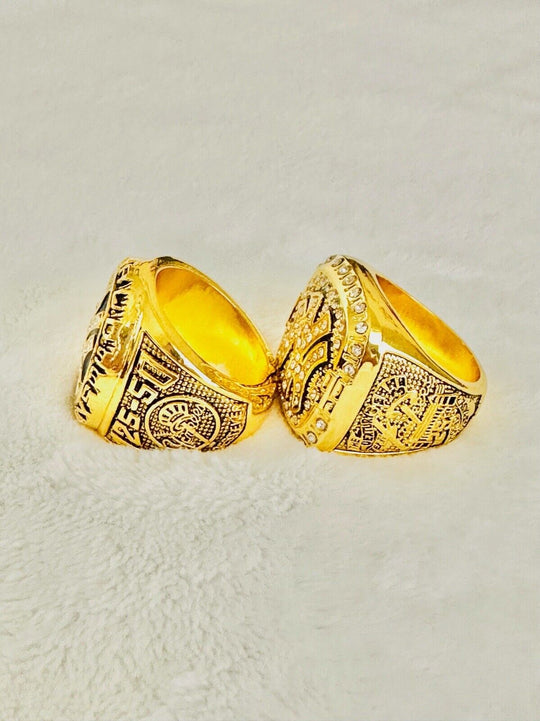 2 PCS NEW YORK Yankees World Series Champions Ring Set W Box, US SHIP 1998/1999 - EB Sports Champion's Cache