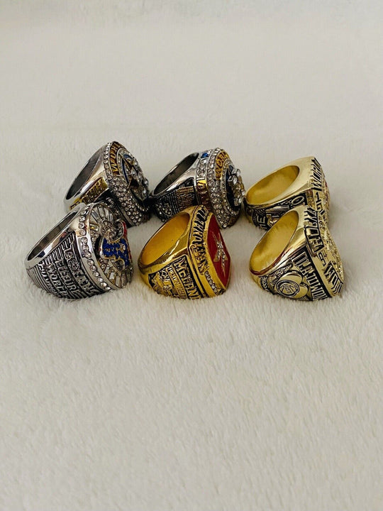 6 Pcs Houston Ultimate Championship Ring Set,  SHIP, NFL MLB NBA - EB Sports Champion's Cache