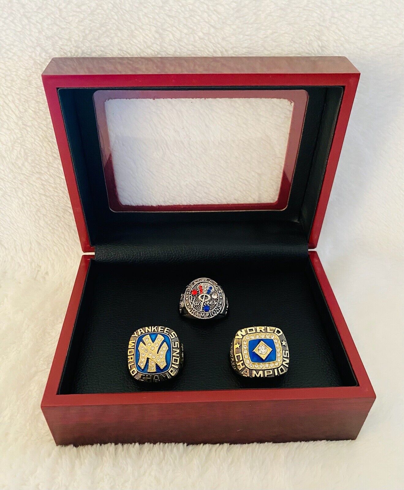 3 PCS NEW YORK Yankees World Series Champions Ring Set W Box, US SHIP 1963/77/78 - EB Sports Champion's Cache