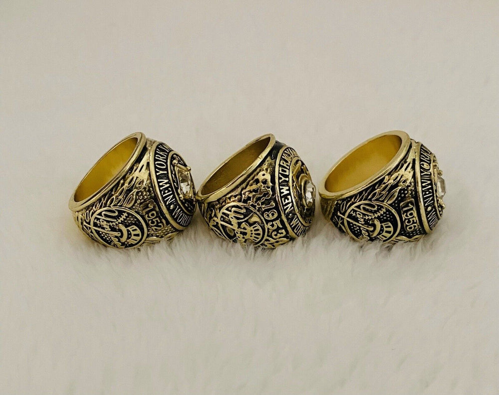 3 PCS NEW YORK Yankees World Series Champions Ring Set, US SHIP 1952/53/56 - EB Sports Champion's Cache