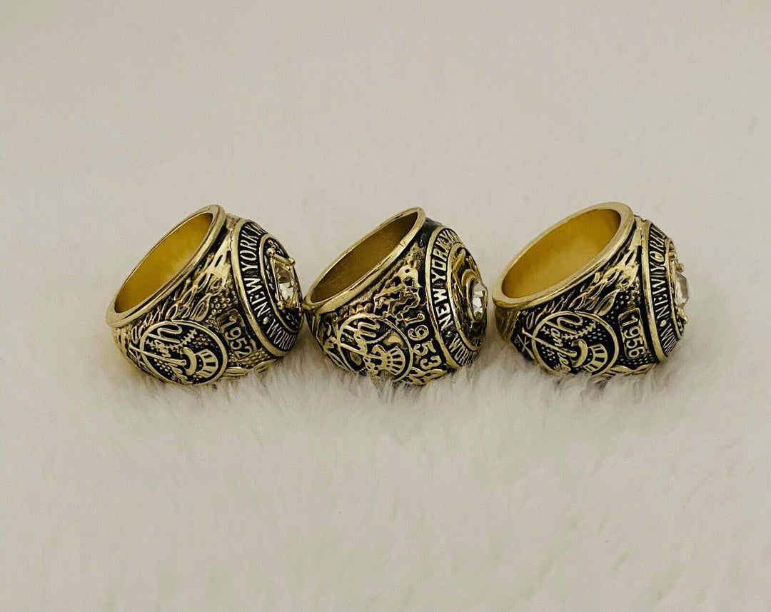 3 PCS NEW YORK Yankees World Series Champions Ring Set, US SHIP 1952/53/56 - EB Sports Champion's Cache