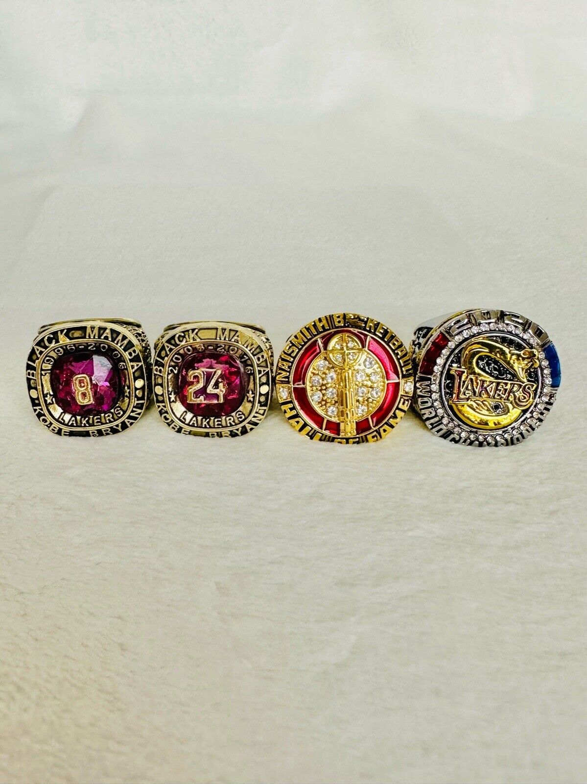 4 Pcs Los Angeles Lakers Kobe Bryant Ultimate Ring Collection Set, US SHIP - EB Sports Champion's Cache
