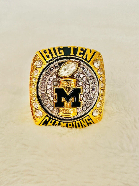 2021 Michigan Wolverines Replica Big Ten Championship Ring W Box, US SHIP - EB Sports Champion's Cache