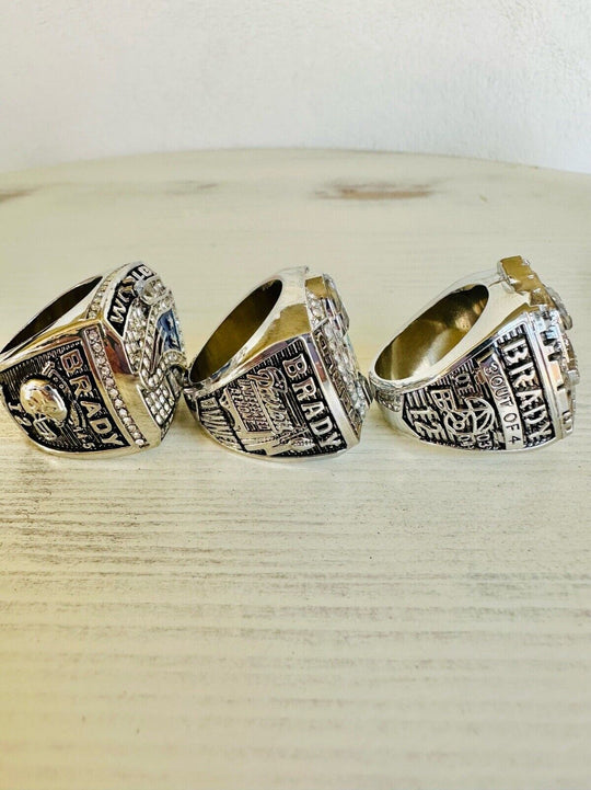 3 PCS New England Patriots Super Bowl Championship Ring W Box, US SHIP - EB Sports Champion's Cache
