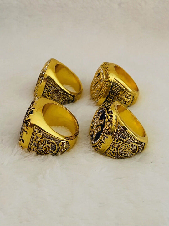 4 PCS NEW YORK Yankees World Series Champions Ring Set, US SHIP 1996-2000 - EB Sports Champion's Cache