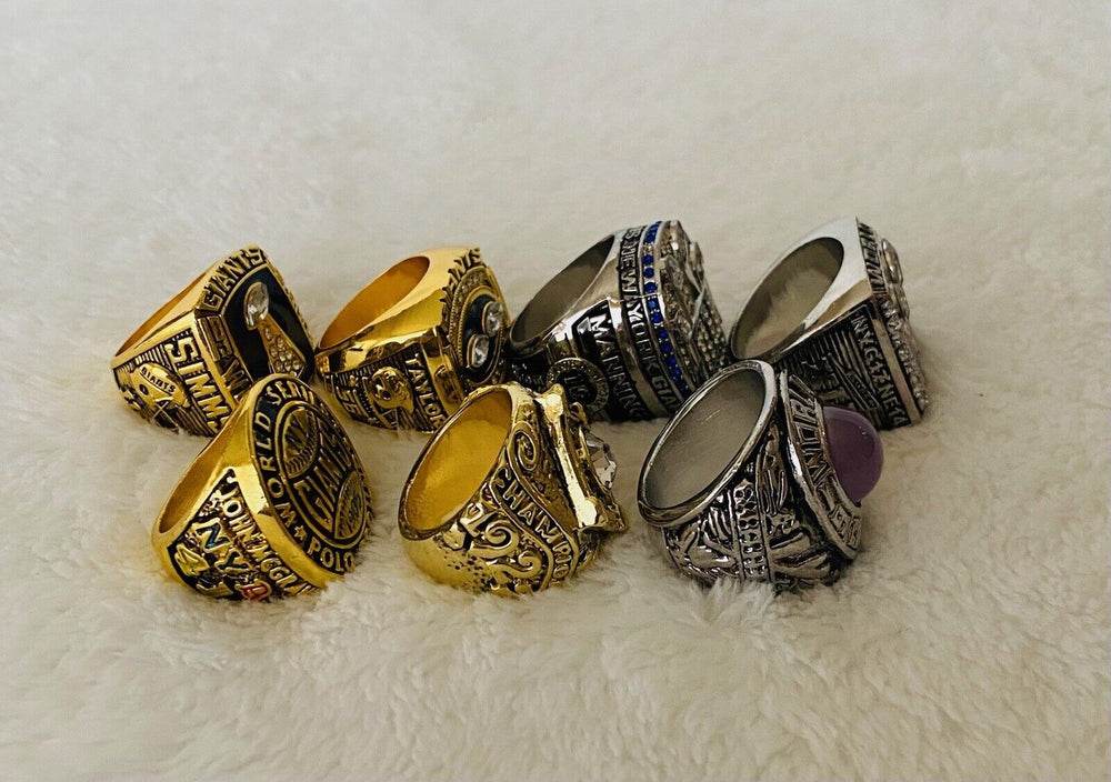 N Y Giants Ultimate Collection Championship Ring SET, US Ship NFL & MLB - EB Sports Champion's Cache