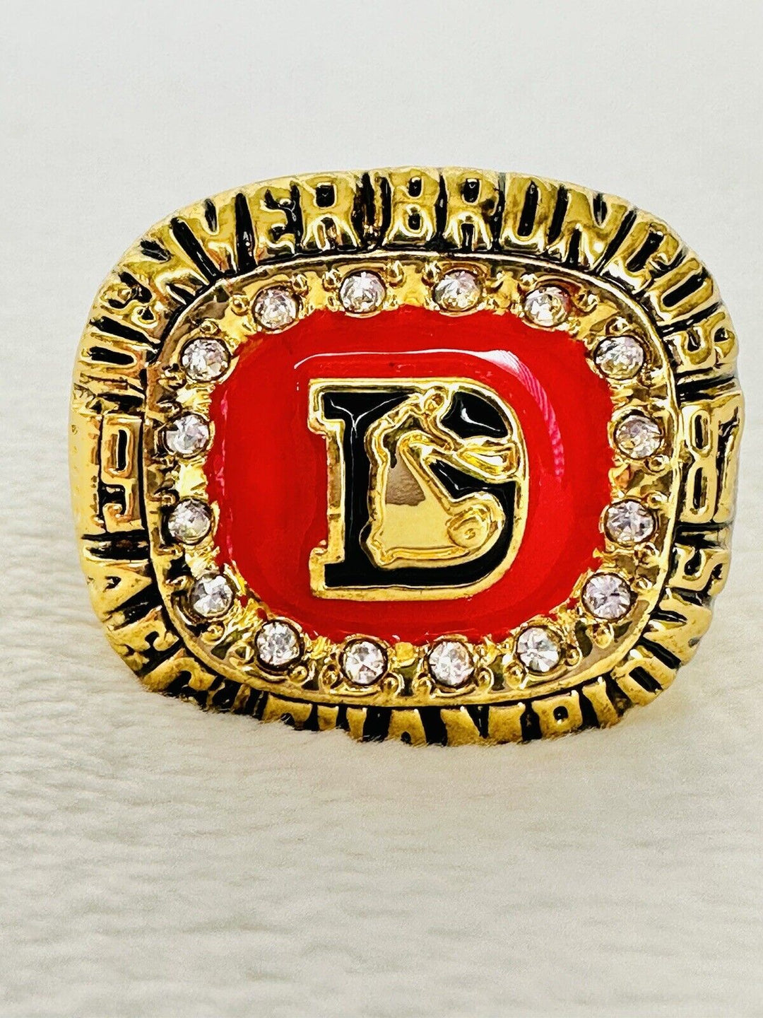1987 Denver Broncos AFC Championship Ring W Box, Elway, US SHIP - EB Sports Champion's Cache