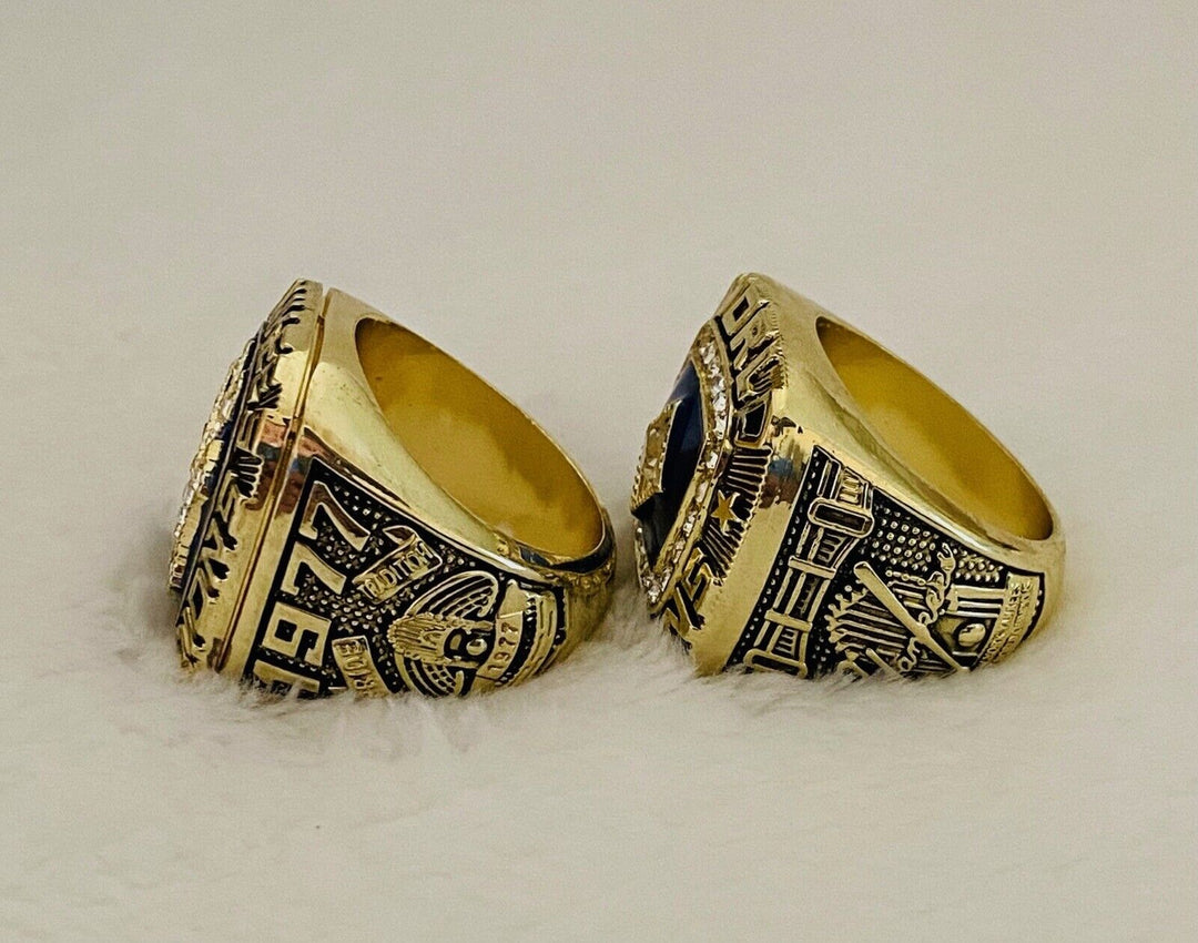 2 PCS NEW YORK Yankees World Series Champions Ring Set,  SHIP 1977/78 - EB Sports Champion's Cache