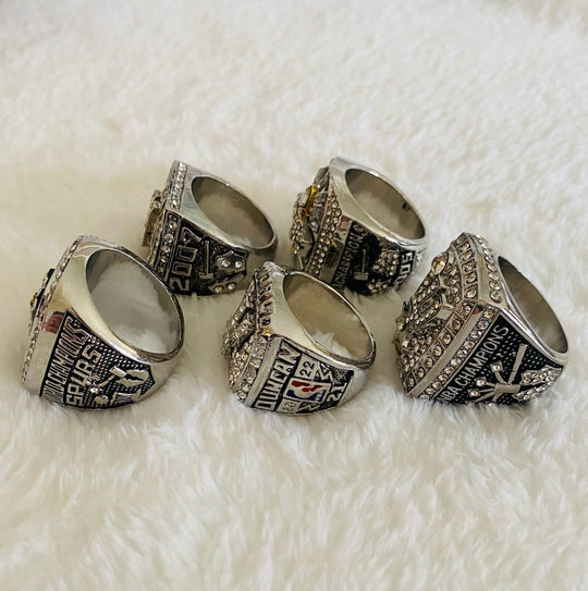5 PCS San Antonio Spurs Championship Complete Ring Set,  SHIP - EB Sports Champion's Cache