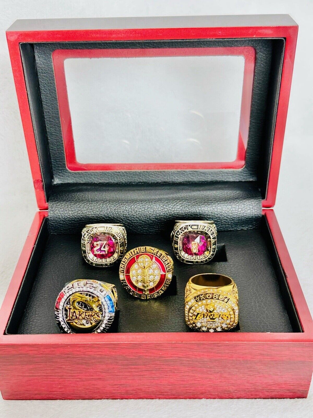 5 Pcs Los Angeles Lakers Kobe Bryant Ultimate Ring Collection Set W Box, US SHIP - EB Sports Champion's Cache