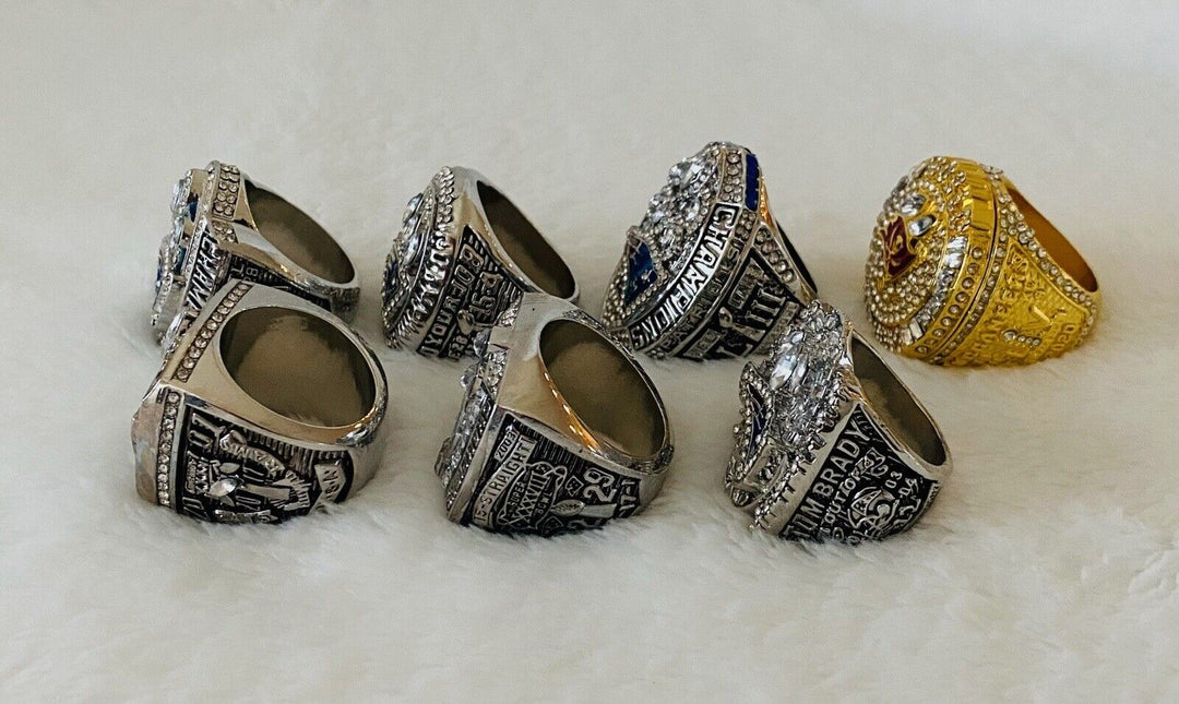 7 Tom Brady Ultimate Super Bowl Ring Collection Patriots & Bucs, US SHIP - EB Sports Champion's Cache