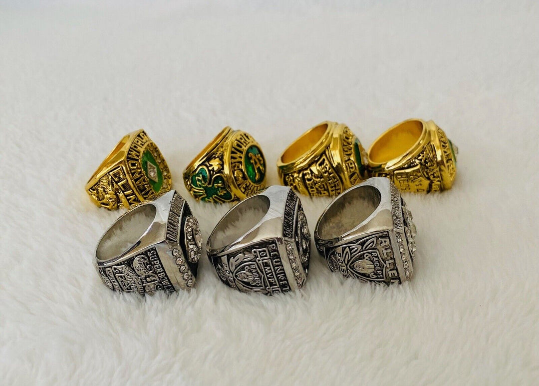 7 PCS Oakland Ultimate Collection Championship Ring,  SHIP Raiders - EB Sports Champion's Cache