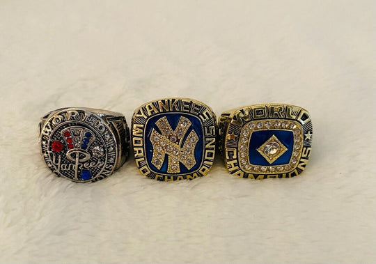 3 PCS NEW YORK Yankees World Series Champions Ring Set W Box, US SHIP 1963/77/78 - EB Sports Champion's Cache