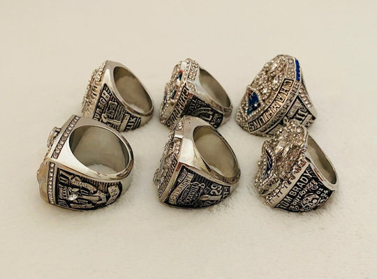 6 PCS New England Patriots Championship Ring Complete Set, US SHIP - EB Sports Champion's Cache