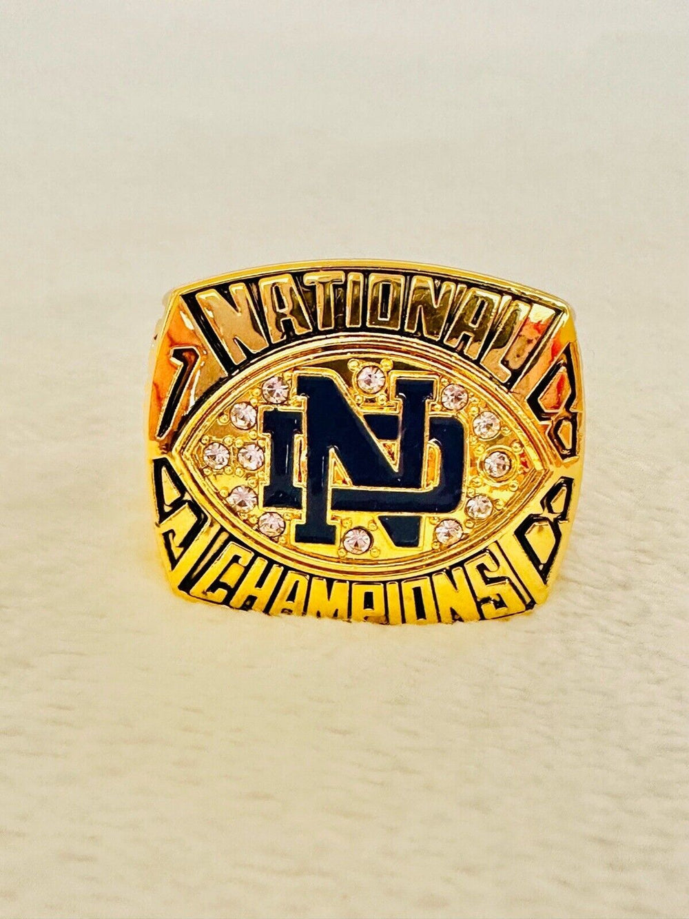 1988 Notre Dame Championship Display fan Ring W Box, US SHIP, Holtz - EB Sports Champion's Cache