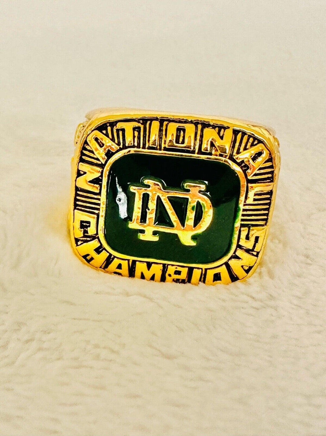 1977 Notre Dame Championship Display fan Ring W Box, US SHIP Joe Montana - EB Sports Champion's Cache