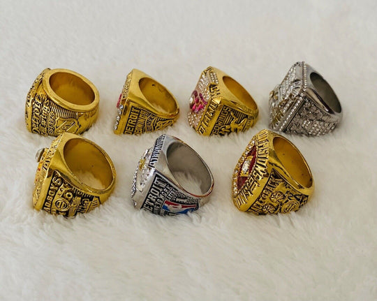 Detroit Ultimate Collection Championship Ring SET ,  Pistons/red Wings - EB Sports Champion's Cache