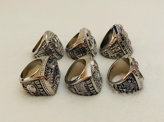 6 PCS New England Patriots Championship Ring Complete Set, US SHIP - EB Sports Champion's Cache