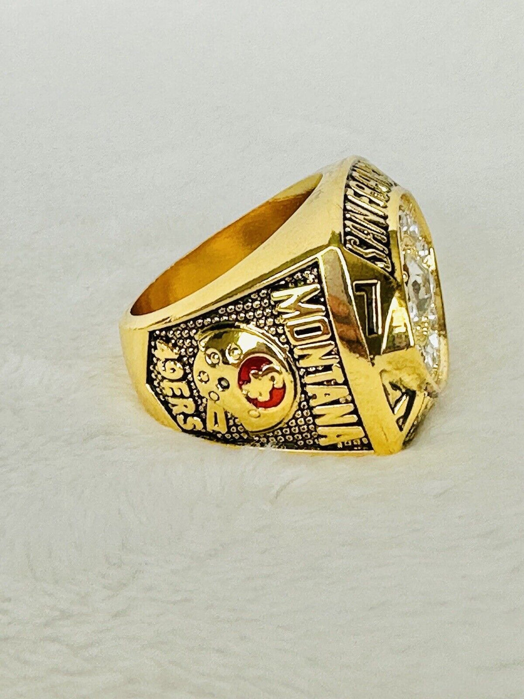 1981 San Francisco 49ers JOE MONTANA Ring W Box Championship, USA SHIP - EB Sports Champion's Cache