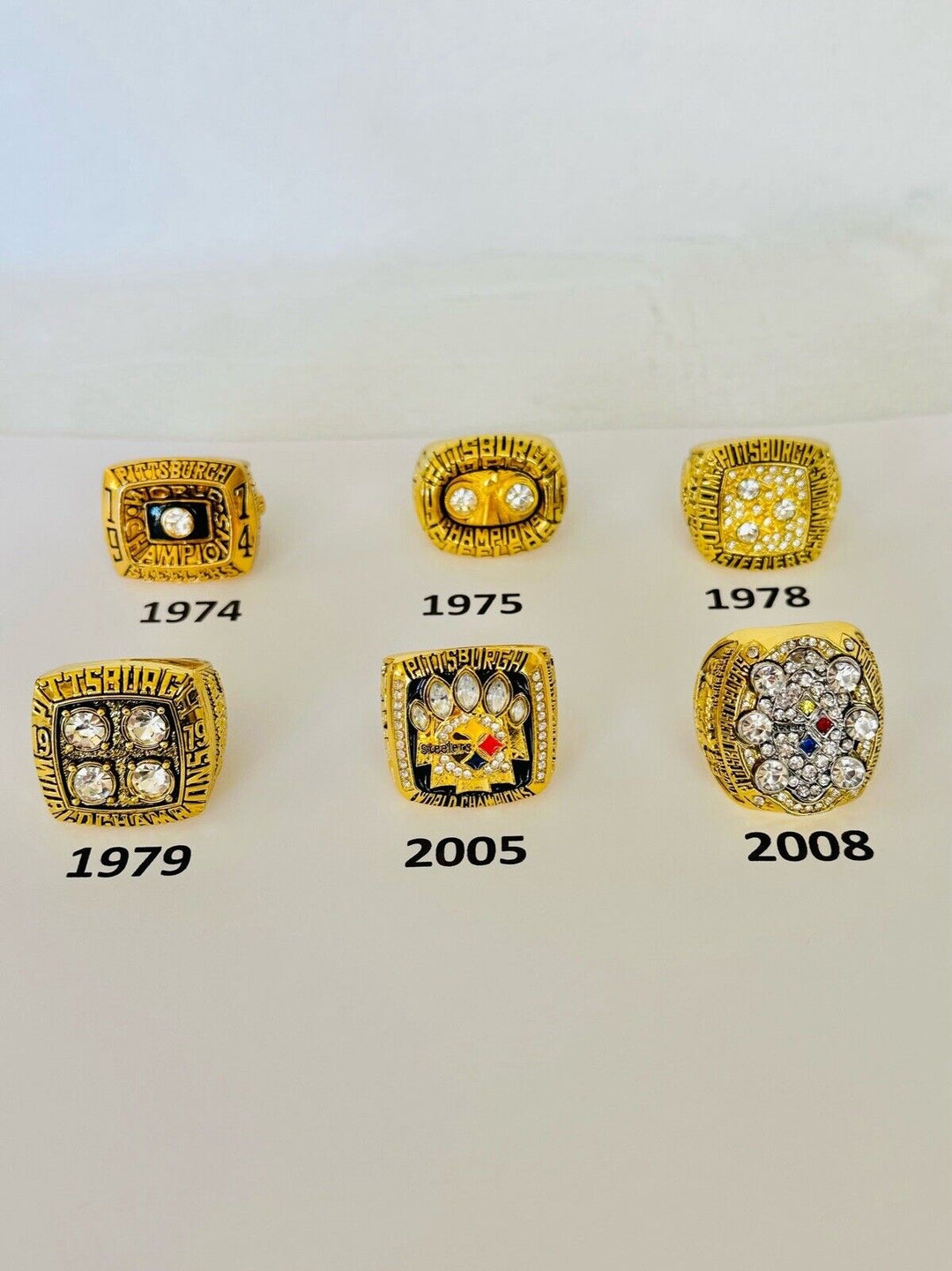 Pittsburgh Steelers Ring, Super Bowl Championship, PICK YOUR #, USA SHIP - EB Sports Champion's Cache