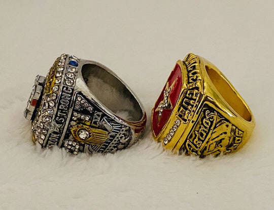 2 PCS HOUSTON ASTROS CHAMPIONSHIP Ring Set W BOX,  SHIP - EB Sports Champion's Cache
