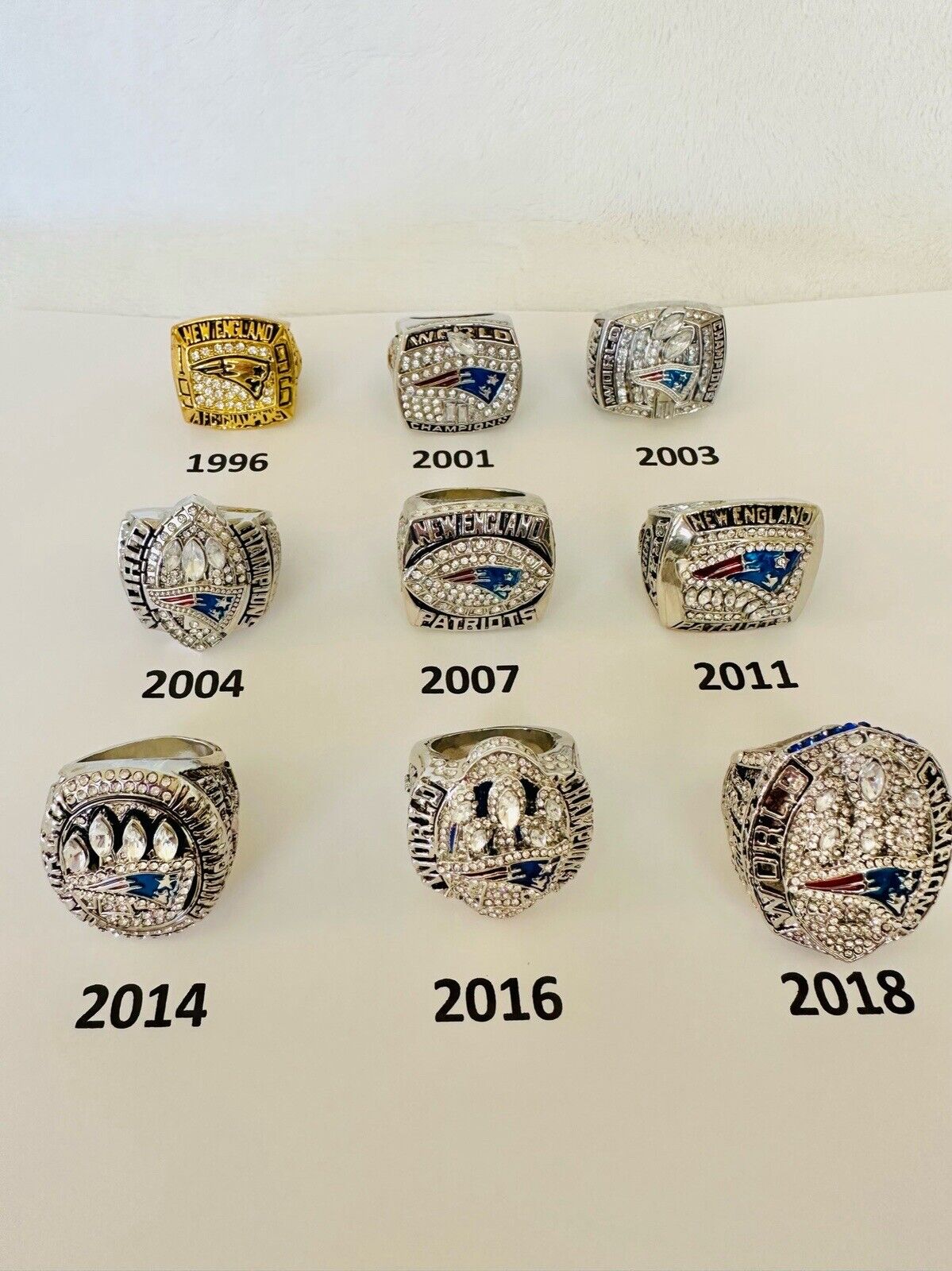 New England Patriots Championship Ring, Brady, US SHIP, PICK YOUR RING! - EB Sports Champion's Cache