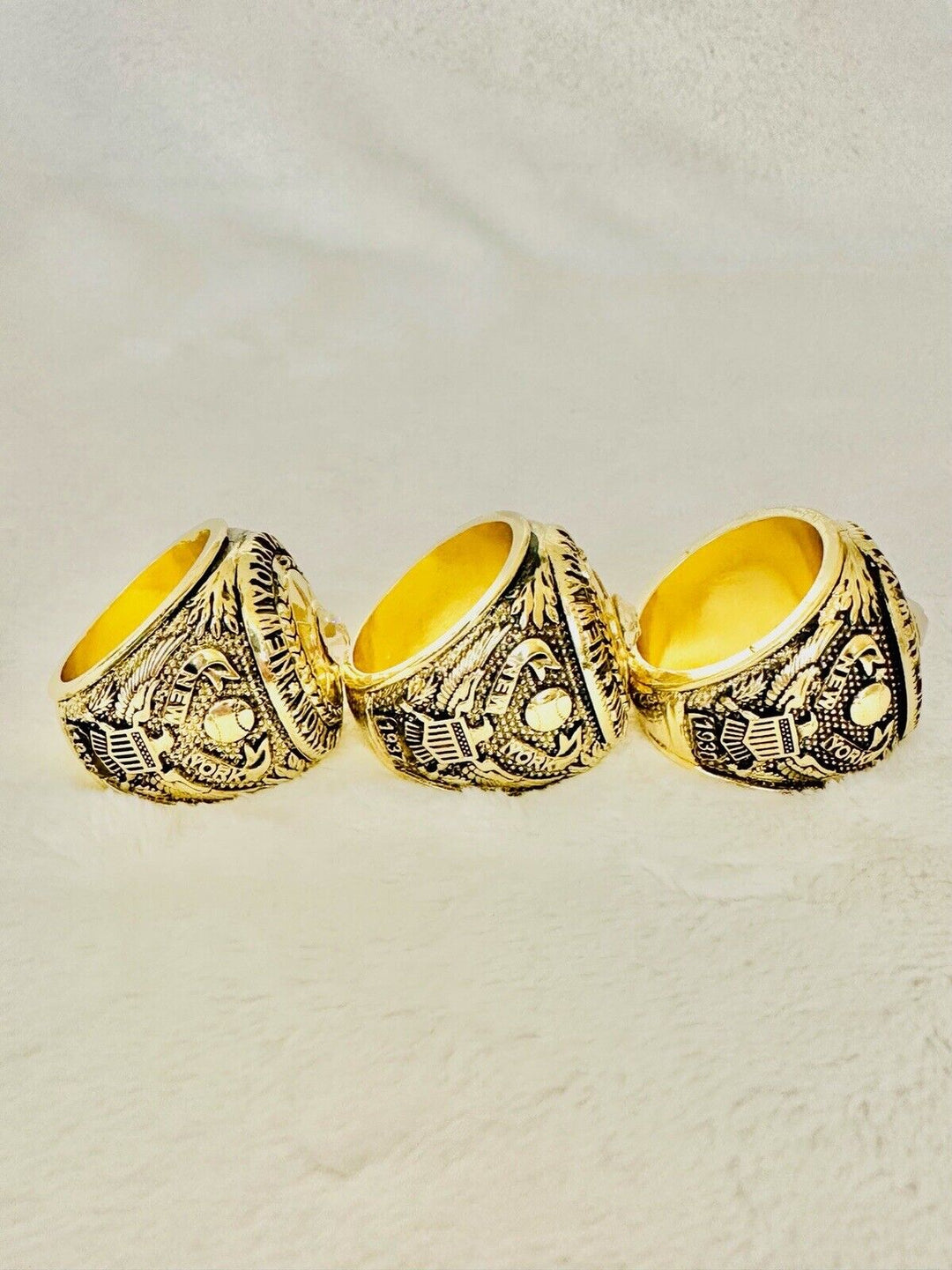 3 PCS NEW YORK Yankees World Series Champions Ring Set W Box, US SHIP 1936/37/38 - EB Sports Champion's Cache