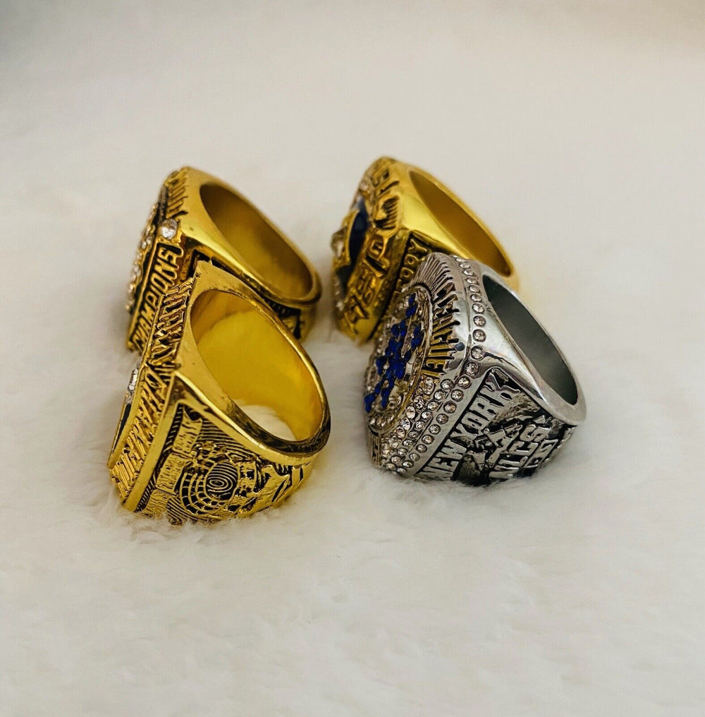 4 PCS New York Mets Championship Ring Set Complete,  SHIP - EB Sports Champion's Cache