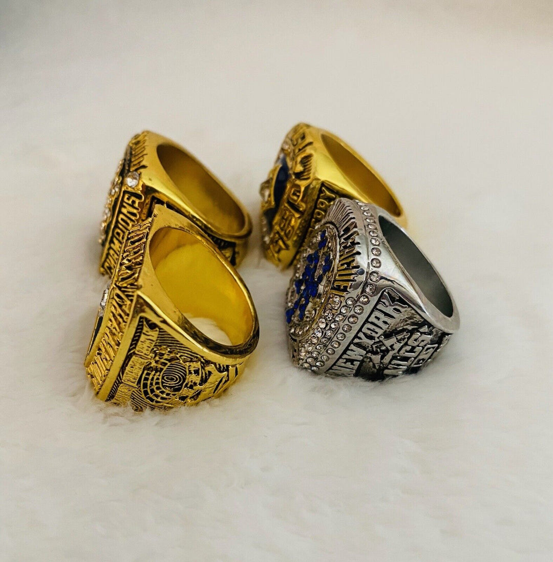 4 PCS New York Mets Championship Ring Set Complete,  SHIP - EB Sports Champion's Cache