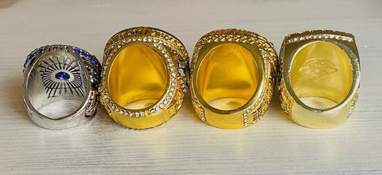 4 PCS Golden State Warriors Championship Ring Complete Set,  SHIP - EB Sports Champion's Cache