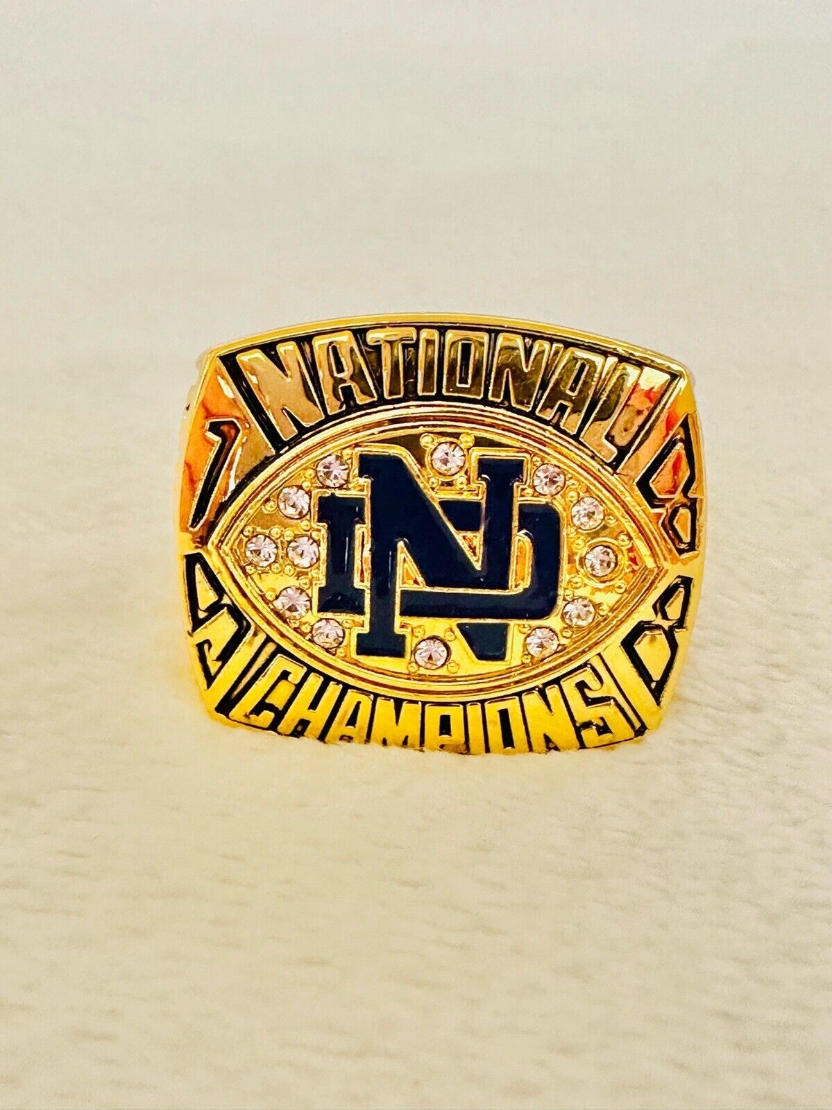 1988 Notre Dame Championship Display fan Ring, US SHIP, Holtz - EB Sports Champion's Cache