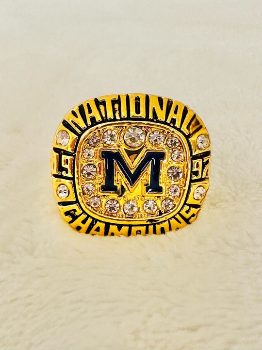 1997 Michigan Wolverines Replica Rose Bowl Championship Ring W Box, US SHIP - EB Sports Champion's Cache