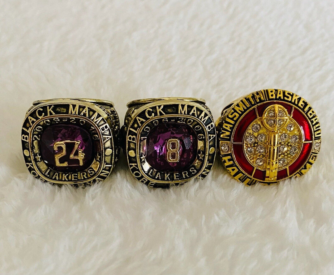 3 Pcs Los Angeles Lakers Kobe Bryant Ultimate Ring Collection Set,  SHIP - EB Sports Champion's Cache