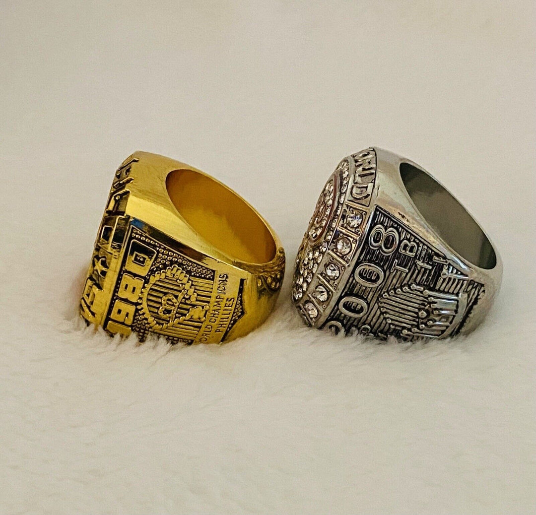 Philadelphia Phillies - World Series 2 Ring Set, 1980, 2008, Ships From The US - EB Sports Champion's Cache