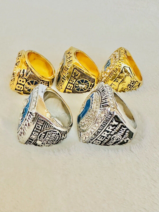 5 PCS North Carolina Tarheels NCAA Brass Championship Ring, US Ship 1982-2017 - EB Sports Champion's Cache