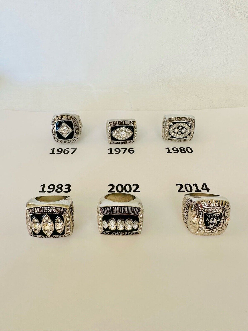 Oakland Raiders Replica Championship Ring W Box, US SHIP, PICK YOUR RING!!! - EB Sports Champion's Cache