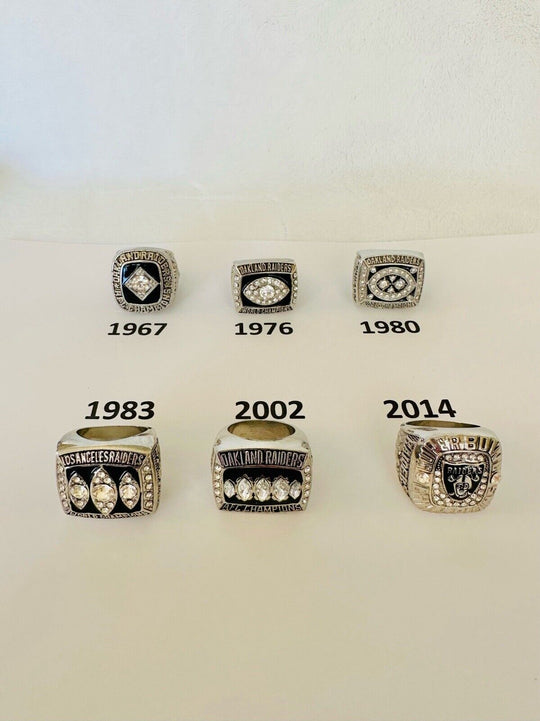 Oakland Raiders Replica Championship Ring W Box, US SHIP, PICK YOUR RING!!! - EB Sports Champion's Cache